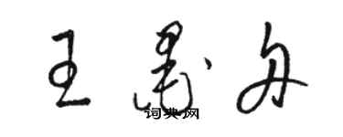 駱恆光王墨舟草書個性簽名怎么寫