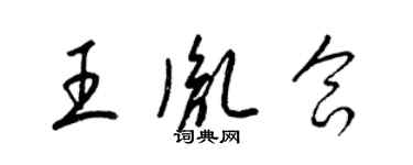 梁錦英王胤合草書個性簽名怎么寫