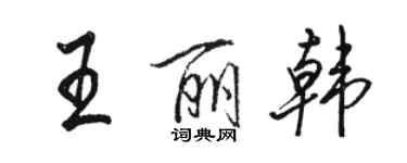 駱恆光王麗韓行書個性簽名怎么寫