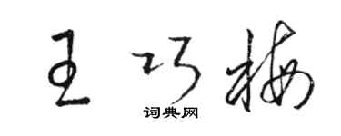 駱恆光王巧梅草書個性簽名怎么寫