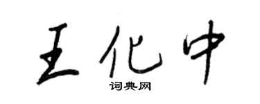 王正良王化中行書個性簽名怎么寫