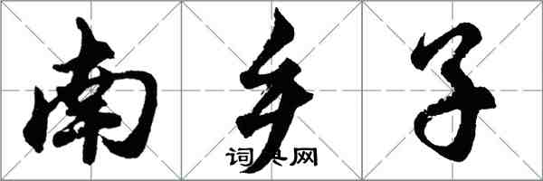 胡問遂南鄉子行書怎么寫