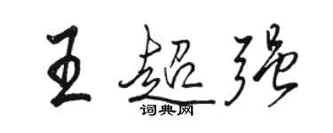 駱恆光王超強行書個性簽名怎么寫