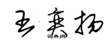 朱錫榮王奕揚草書個性簽名怎么寫