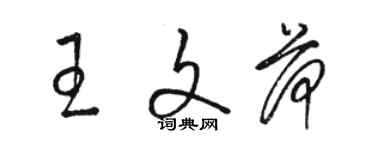 駱恆光王文荷草書個性簽名怎么寫