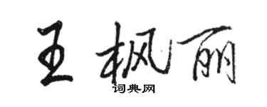 駱恆光王楓麗行書個性簽名怎么寫
