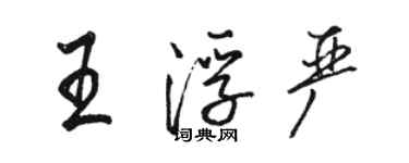 駱恆光王浮嚴行書個性簽名怎么寫