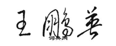 駱恆光王鵬英草書個性簽名怎么寫