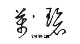 駱恆光萬碧草書個性簽名怎么寫