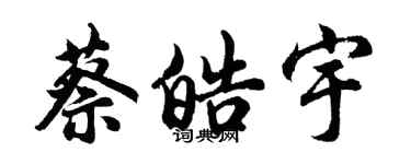 胡問遂蔡皓宇行書個性簽名怎么寫