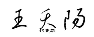 梁錦英王夭陽草書個性簽名怎么寫