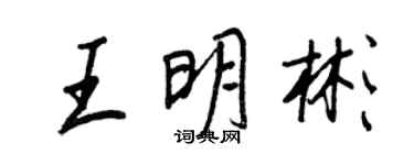 王正良王明彬行書個性簽名怎么寫