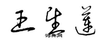 曾慶福王望蓮草書個性簽名怎么寫