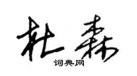 朱錫榮杜森草書個性簽名怎么寫