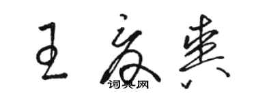 駱恆光王夏爽草書個性簽名怎么寫