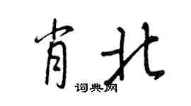 王正良肖北行書個性簽名怎么寫