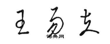 駱恆光王易夫草書個性簽名怎么寫