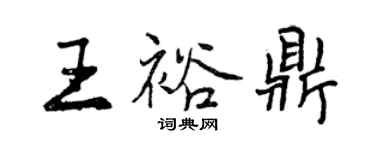 曾慶福王裕鼎行書個性簽名怎么寫