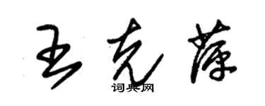 朱錫榮王克萍草書個性簽名怎么寫