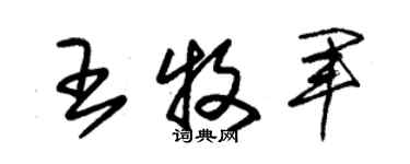 朱錫榮王牧軍草書個性簽名怎么寫