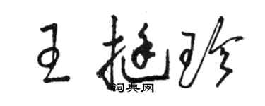 駱恆光王挺珍草書個性簽名怎么寫