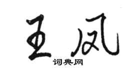 駱恆光王鳳行書個性簽名怎么寫