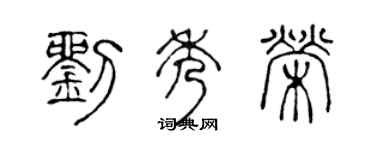 陳聲遠劉秀榮篆書個性簽名怎么寫