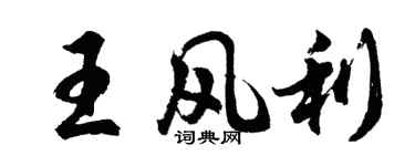 胡問遂王風利行書個性簽名怎么寫