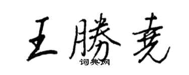 王正良王勝堯行書個性簽名怎么寫