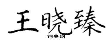 丁謙王曉臻楷書個性簽名怎么寫