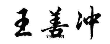 胡問遂王善沖行書個性簽名怎么寫