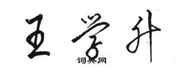 駱恆光王學升行書個性簽名怎么寫