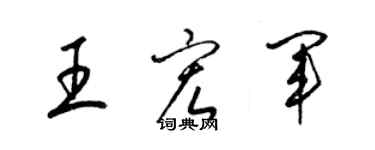 梁錦英王宏軍草書個性簽名怎么寫