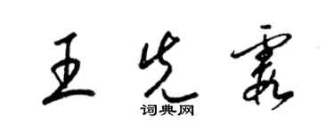 梁錦英王先霞草書個性簽名怎么寫