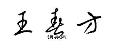 梁錦英王春方草書個性簽名怎么寫