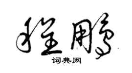 曾慶福程鵬草書個性簽名怎么寫