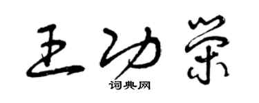 曾慶福王功榮草書個性簽名怎么寫