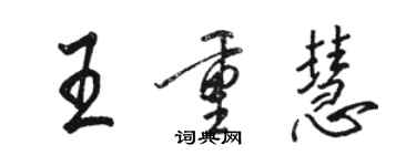 駱恆光王重慧行書個性簽名怎么寫