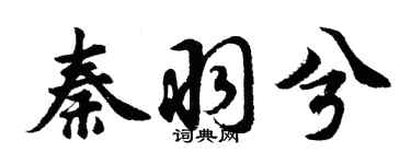 胡問遂秦羽兮行書個性簽名怎么寫