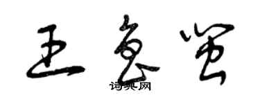 曾慶福王魯閩草書個性簽名怎么寫