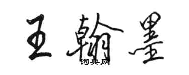 駱恆光王翰墨行書個性簽名怎么寫