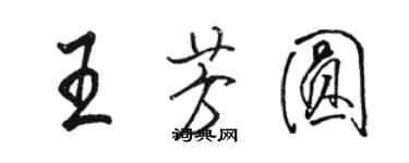 駱恆光王芳圓行書個性簽名怎么寫