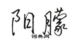 駱恆光陽朦行書個性簽名怎么寫