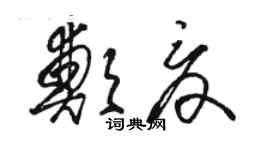 駱恆光鄭夏草書個性簽名怎么寫