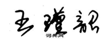 朱錫榮王瑾韶草書個性簽名怎么寫