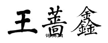 翁闓運王薔鑫楷書個性簽名怎么寫