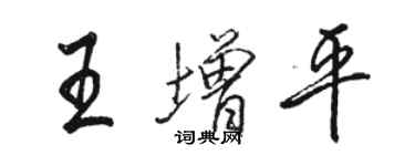 駱恆光王增平行書個性簽名怎么寫