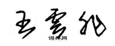 朱錫榮王雲非草書個性簽名怎么寫