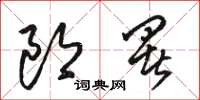 駱恆光郎署草書怎么寫