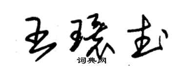 朱錫榮王環武草書個性簽名怎么寫